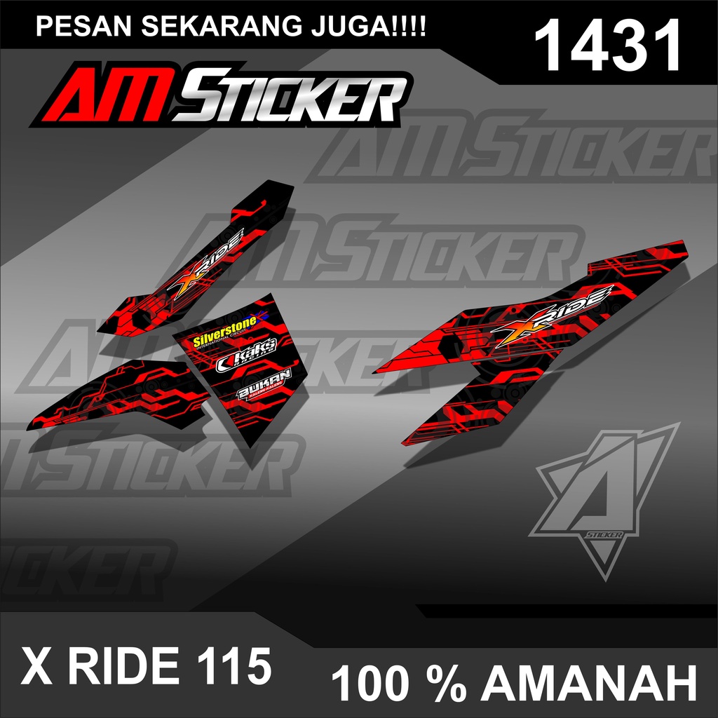 1431 STRIPING STICKER X RIDE 115 GRAFIS LIS SEMI FULL