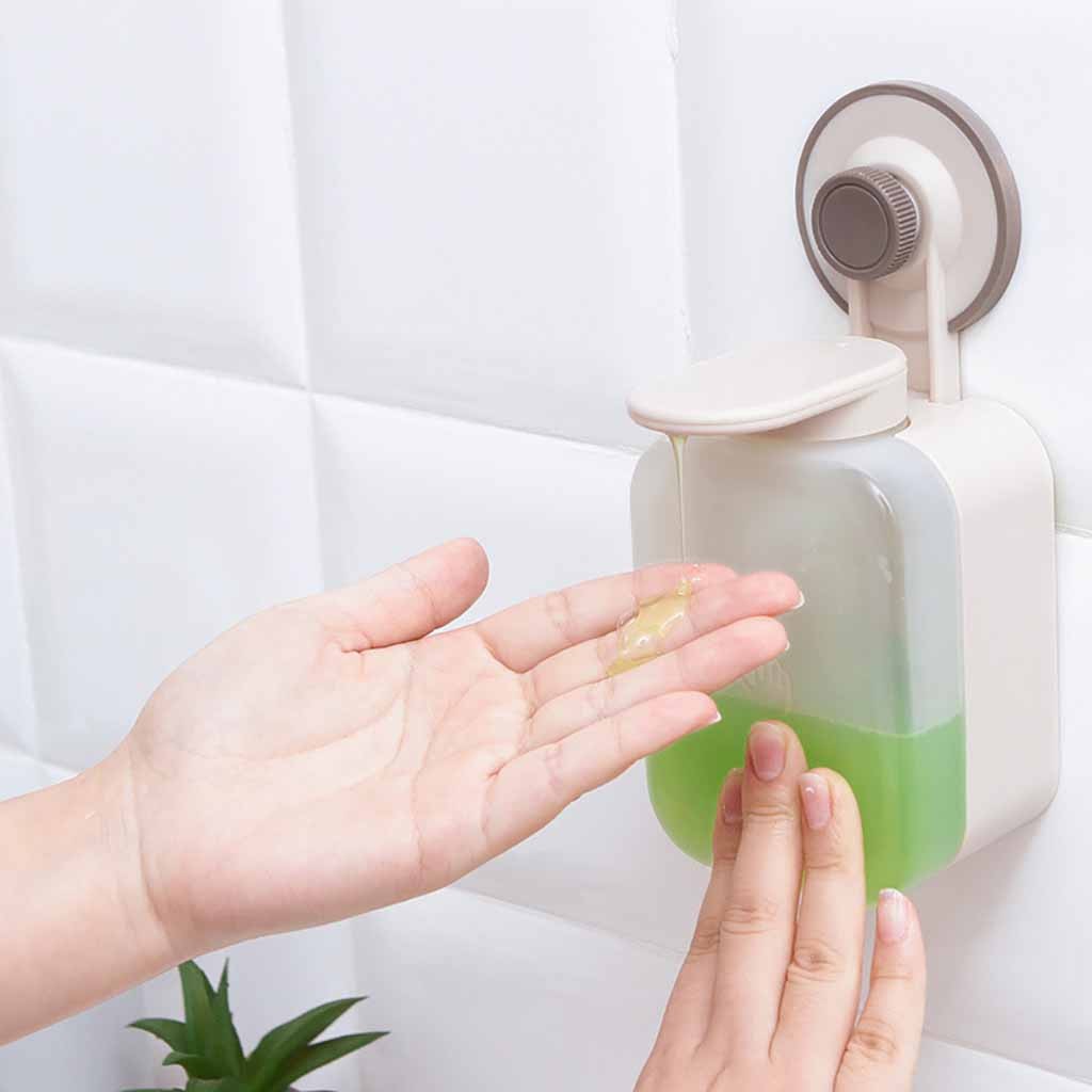Dispenser Sabun Bahan Abs Anti  Air  Dengan Suction Cup 