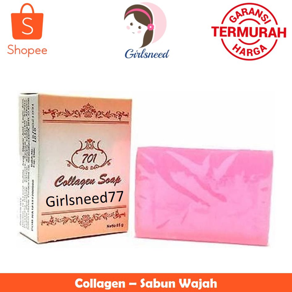 Sabun Collagen Plus Vitamin E 701 Original - Colagen Facial Soap Sabun Wajah Kolagen