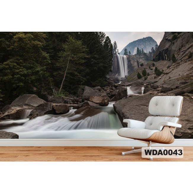 wallpaper air terjun 3d, wallpaper dinding air terjun 3d, wallpaper dinding custom, wallpaper 3d