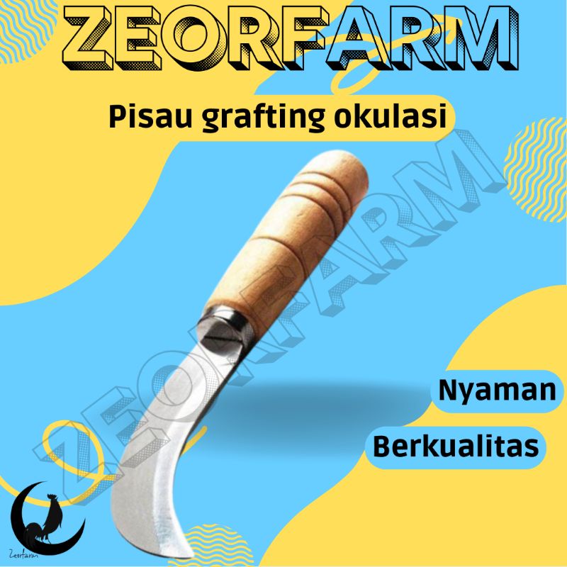 Pisau Grafting Alat stek sambung tanaman buah gagang kayu zeorfarm