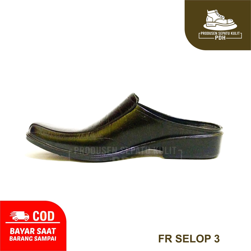 SEPATU SLOP PRIA KULIT ASLI SANDAL SELOP KANTOR FORMAL RESMI BUSTONG PANTOFEL PRIA PENTOFEL PENTOPEL KULIT