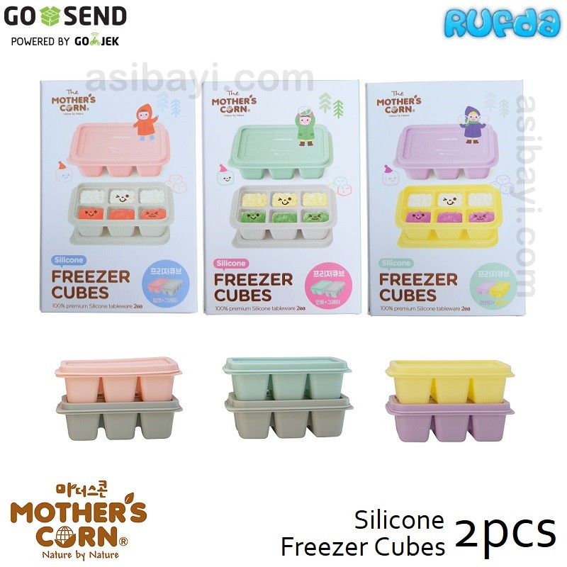 Mother's Corn Double Silicone Freezer Cubes Wadah Makanan Bayi Mothers