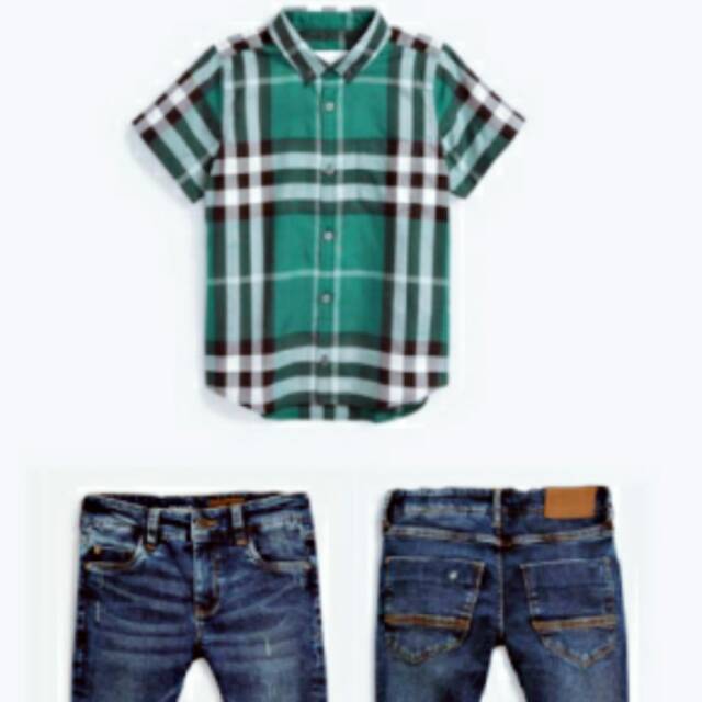 Setelan Burberry Green Jeans