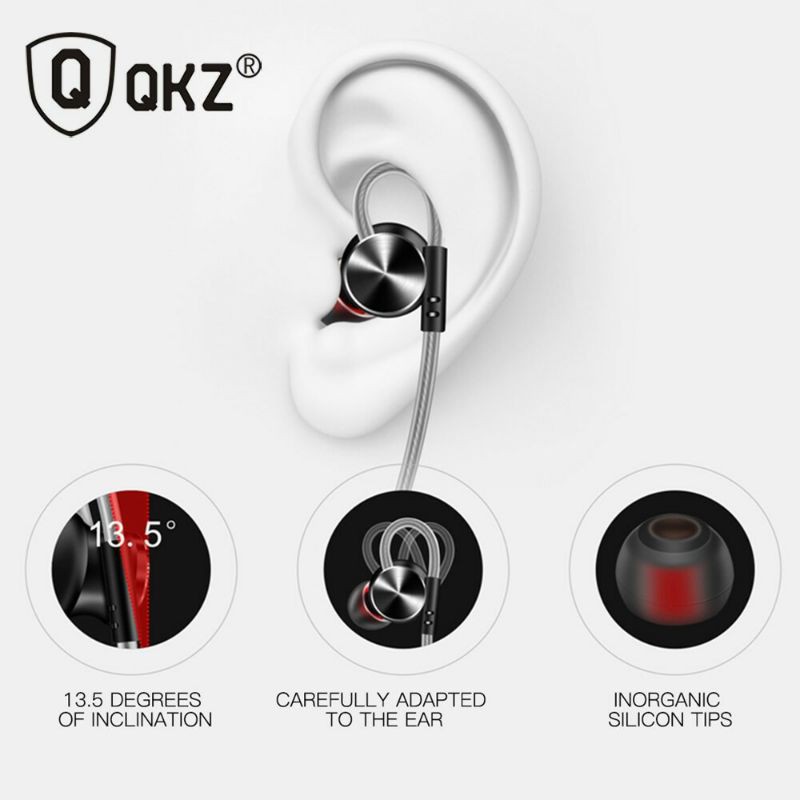 QKZ DM10 with Mic HiFi Earphone Bass Dynamic Driver