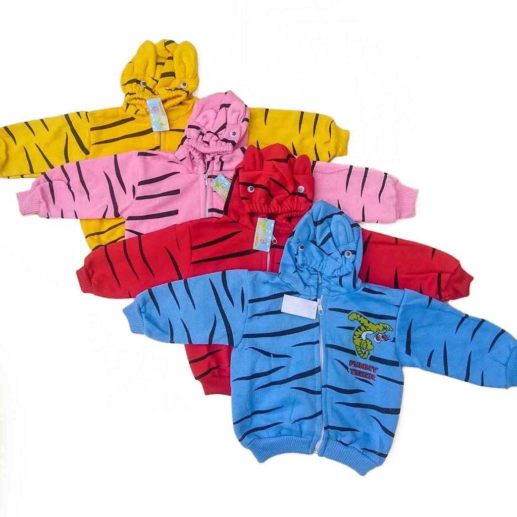 TERMURAH ( BISA COD )  [WN] JAKET HB COLLECTION MOTIF ZEBRA BAHAN KATUN TEBAL / USIA 6 - 12 BULAN / 