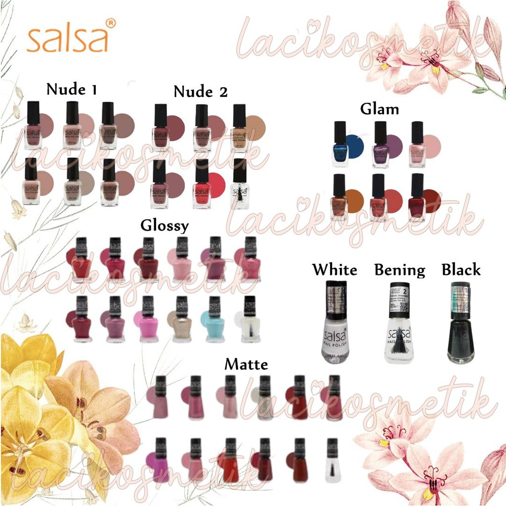 ✨LACIKOSME✨ SALSA NAIL POLISH KUTEX SALSA - CAT KUKU SALSA BPOM ORIGINAL