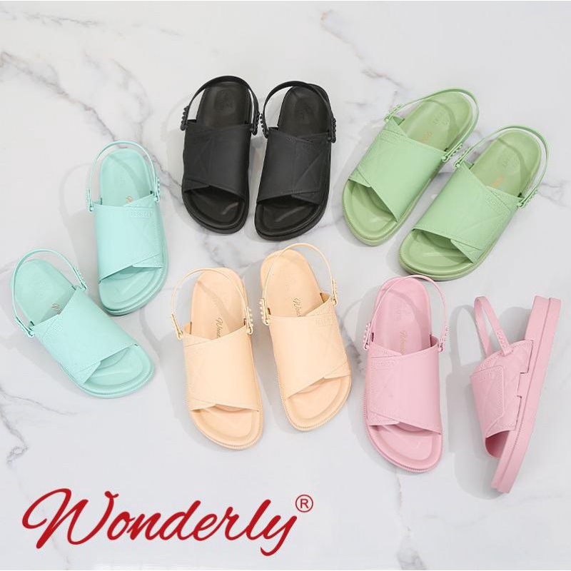 1962-A17 [WONDERLY] Sandal Slop Cewek / Sepatu Sandal Karet Wanita 2 in 1 / Sandal Wanita 2 in 1 Jelly / Sendal Wanita Wonderly / Sandal Selop Karet / Sandal Sepatu Karet