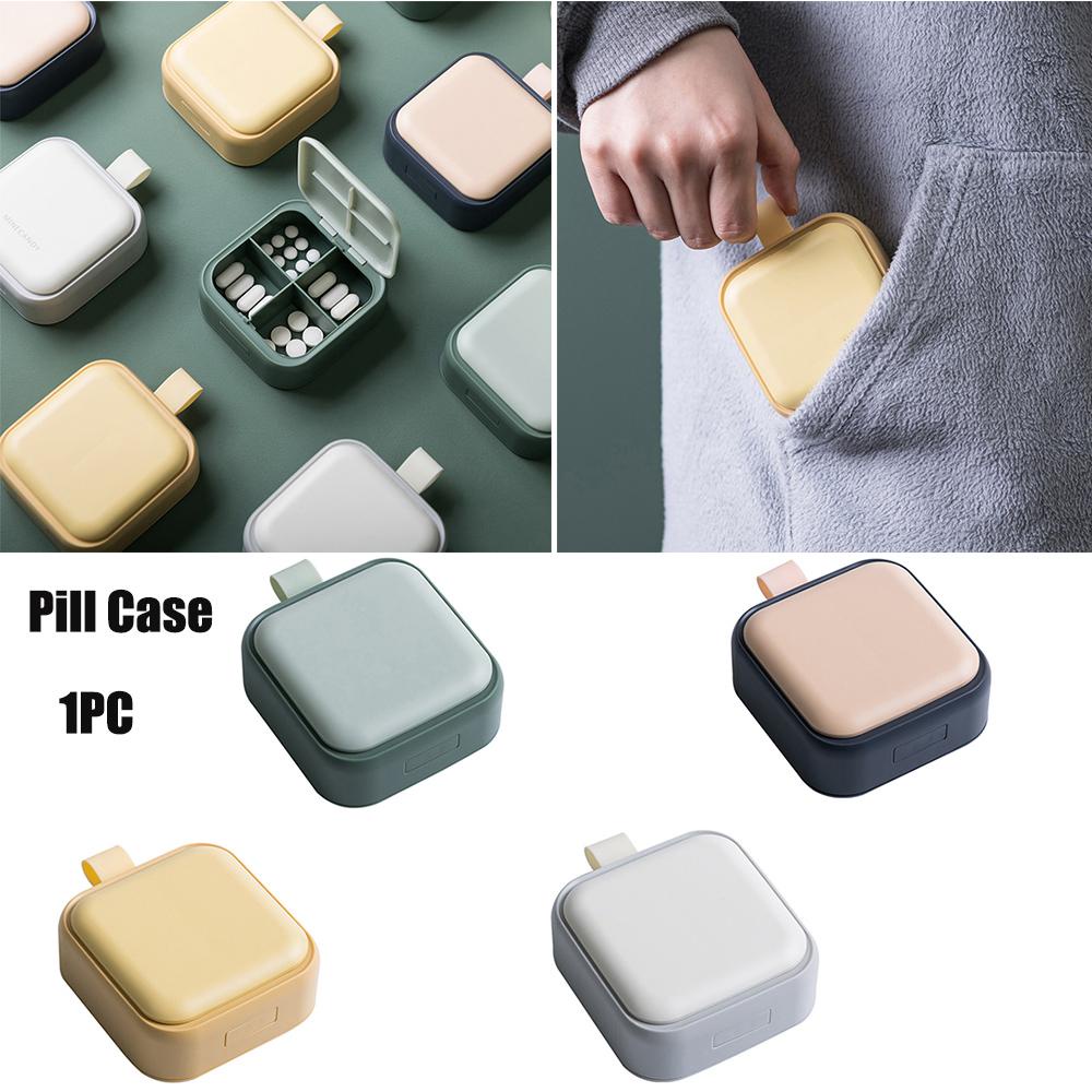 Rebuy Pill Case Perawatan Kesehatan Anti Lembab Four grid Travel Tool Medicine Box