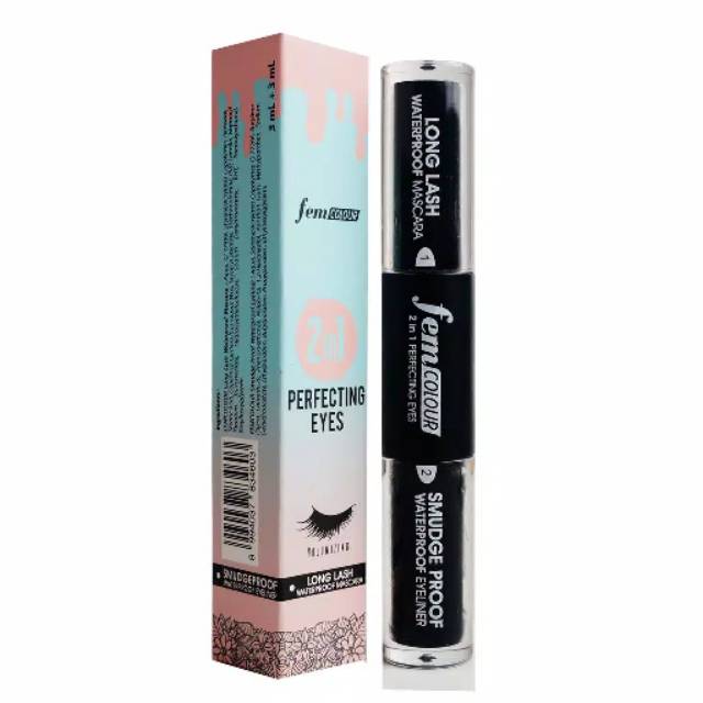 AULIA FEM Colour 2 In 1 Perfecting Eyes Mascara + Eyeliner