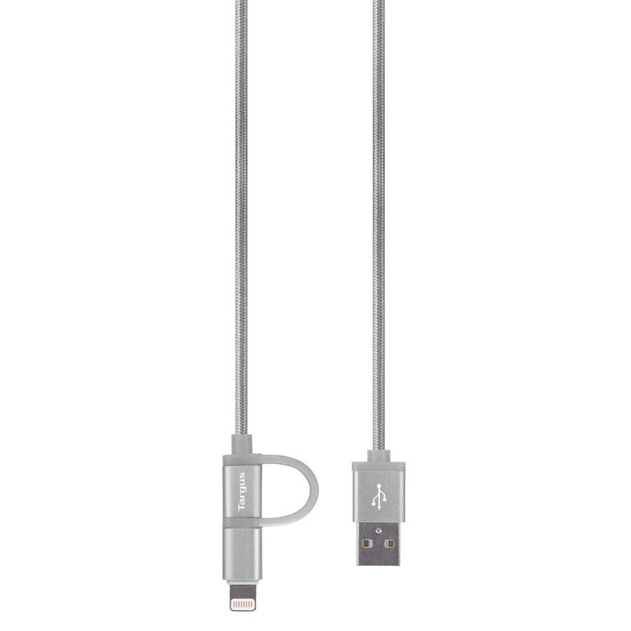 Kabel Data Targus ACC99505 2in1 USB A to Lightning &amp; Micro USB Silver