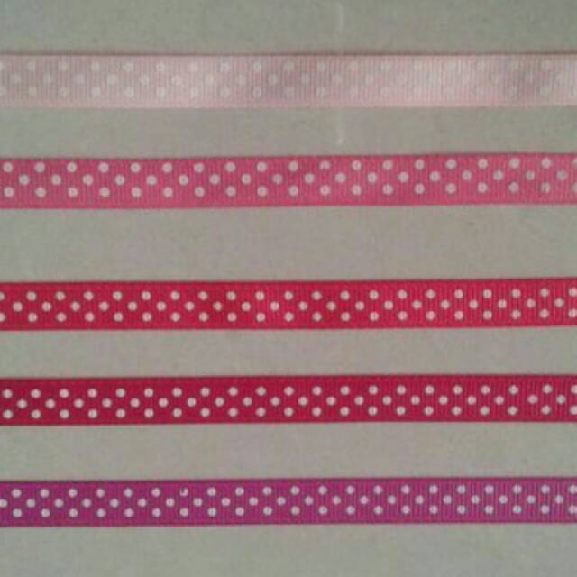 

Pita grosgrain 3/8" polka pink series