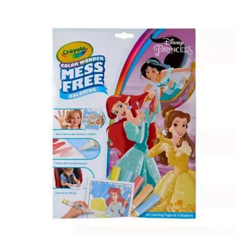 

Crayola Color Wonder Mess Free DISNEY PRINCESS 18 pages + 5 Markers