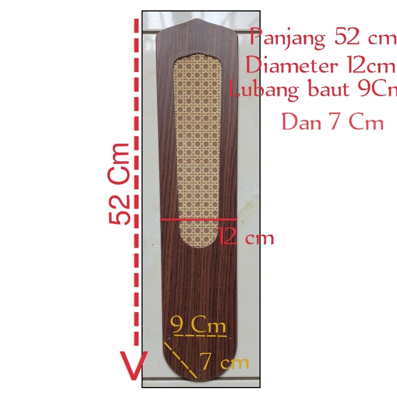 Baling-baling kayu Kipas Angin Lampu Hias Clasic mrek multi. 4 pics (1set)