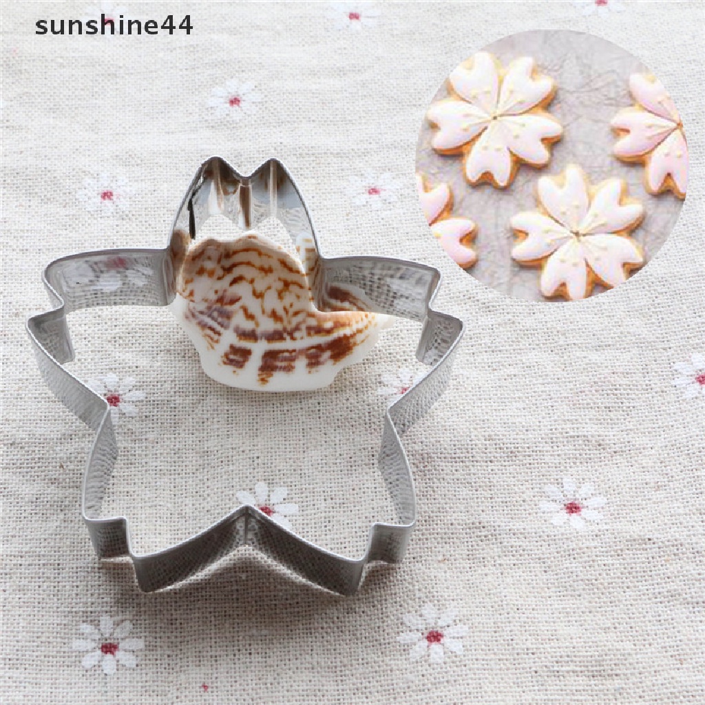 Sunshine Cetakan Kue / Biskuit Bentuk Bunga Sakura Bahan stainless steel