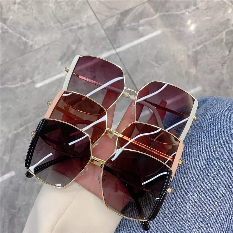 MRCAISEN KACAMATA LOGAM BESAR Kacamata hitam bingkai besar kacamata mode kacamata wanita kacamata mengemudi sunglass uv400 K008