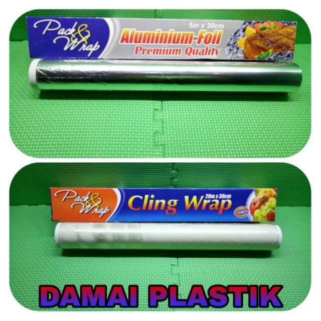 Aluminium Foil 30cmx8m PLASTIK WRAPPING MAKANAN / FOOD WRAP 38CM x 15M