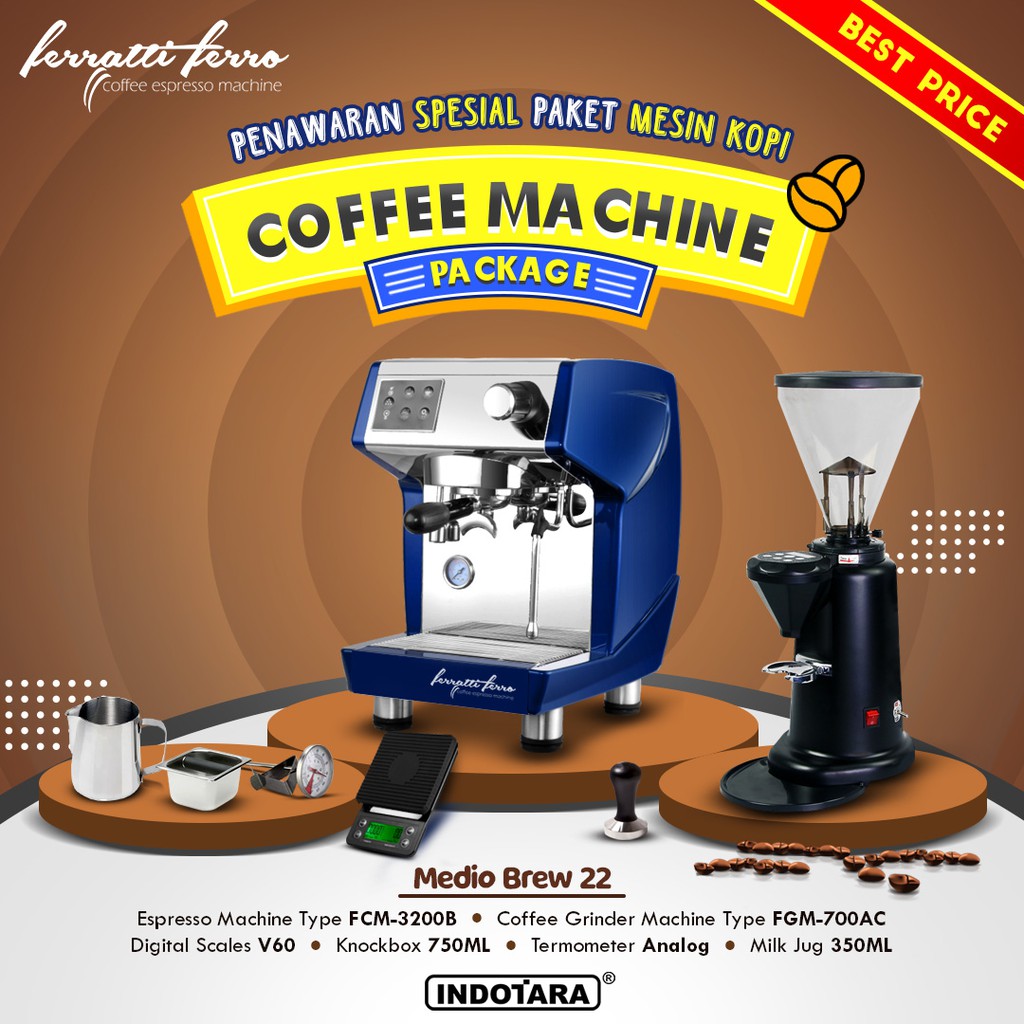 Paket Mesin Kopi Medio Brew 17 - 24