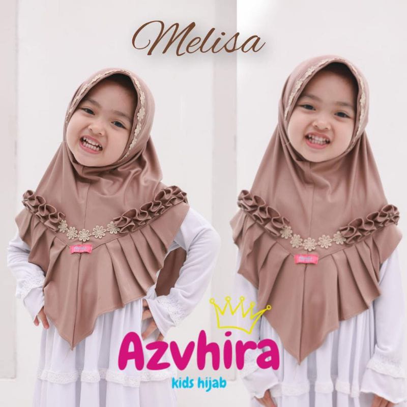 jilbab anak MELISA / hijab instan melisa renda 4-7thn