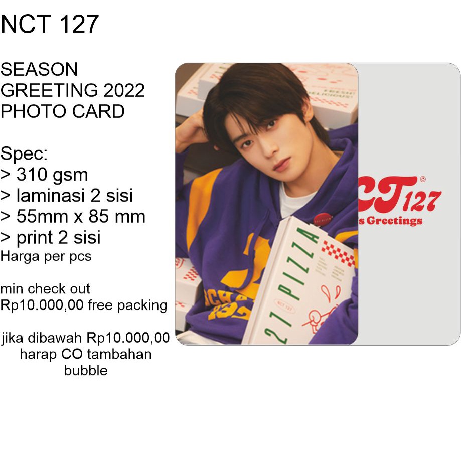 photocard nct 127 menyambut tahun 2022 UNOFFICIAL