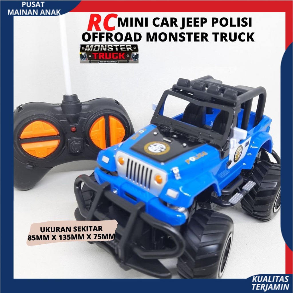 Mobil Remote Control Polisi Jip RC Car  Police Military Model SUV dan Jeep Mobil Remot Army TERBARU