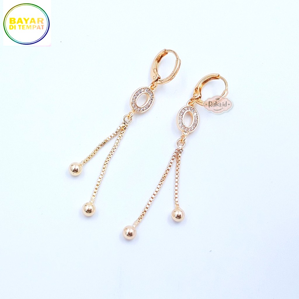 RAKA Acc - Anting Clip / Klip Ring Oval Italy Perhiasan Aksesoris Wanita 549