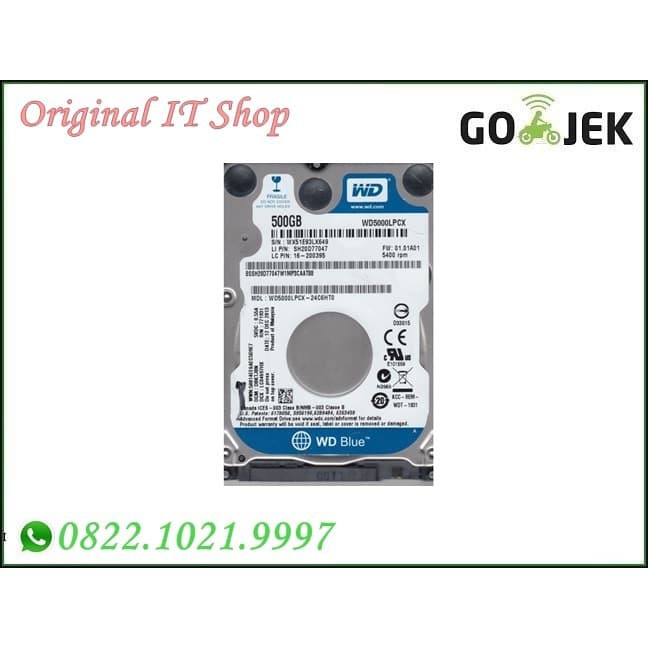 Jual WD ScorpioBlue 500GB 2 5  HD HDD Hardisk Harddisk Internal Notebook Murah