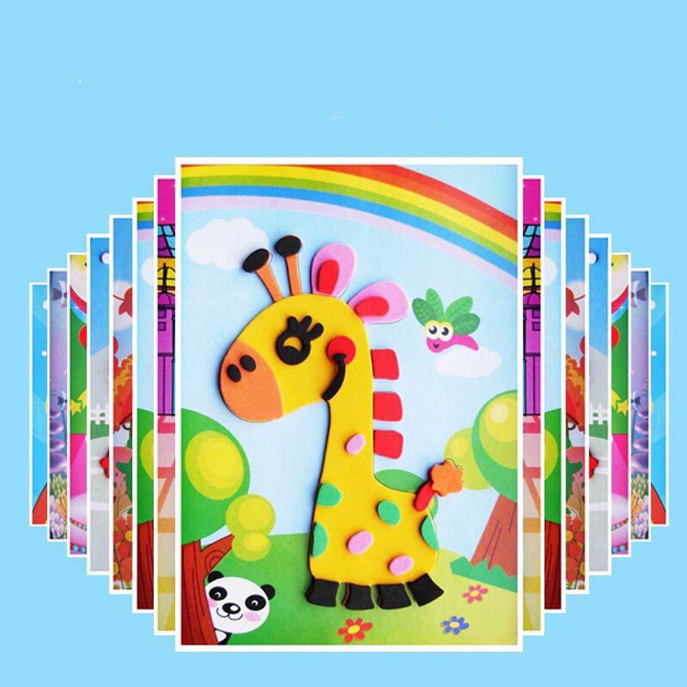 [Elegan] Stiker Hias DIY Mainan Sticker 20lembar Untuk Anak Kids Craft Animal Art Craft Anak Hadiah Dekorasi DIY Stiker