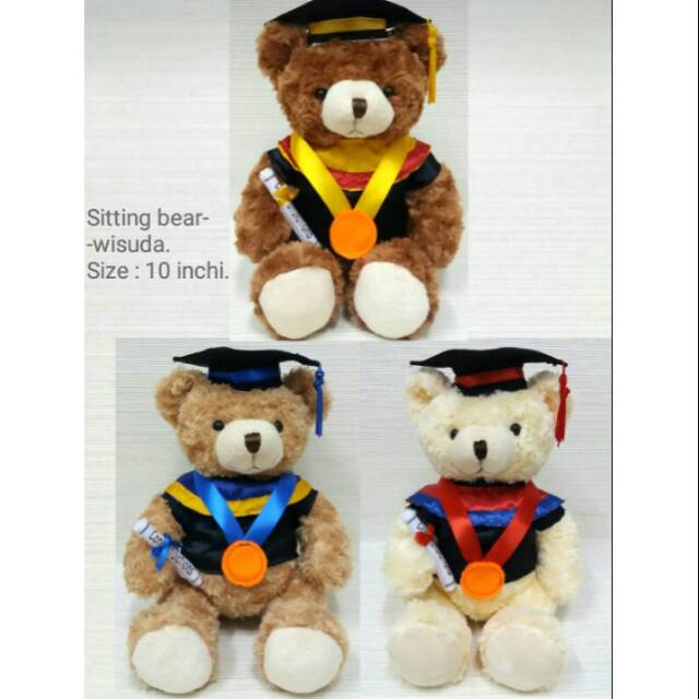 Boneka toga wisuda graduate Teddy bear graduation kado