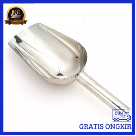 SENDOK / SEROKAN / SEKOP ES BATU BESAR STAINLESS STEEL SEKOP BERAS KACANG GARAM GULA KOPI