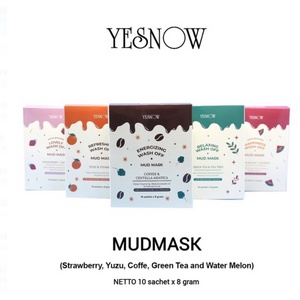 ⭐BAGUS⭐ [SACHET] YESNOW RELAXING WASH OFF MUD MASK | Masker Wajah Powder Mask Organik