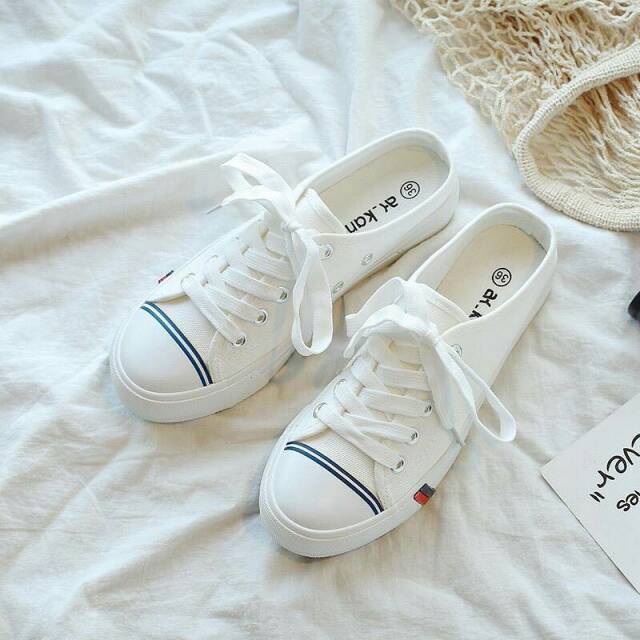 [PENGIRIMAN DARI JKT] - SEPATU SNEAKER TALI FASHION IMPORT WANITA AB102 SP-102