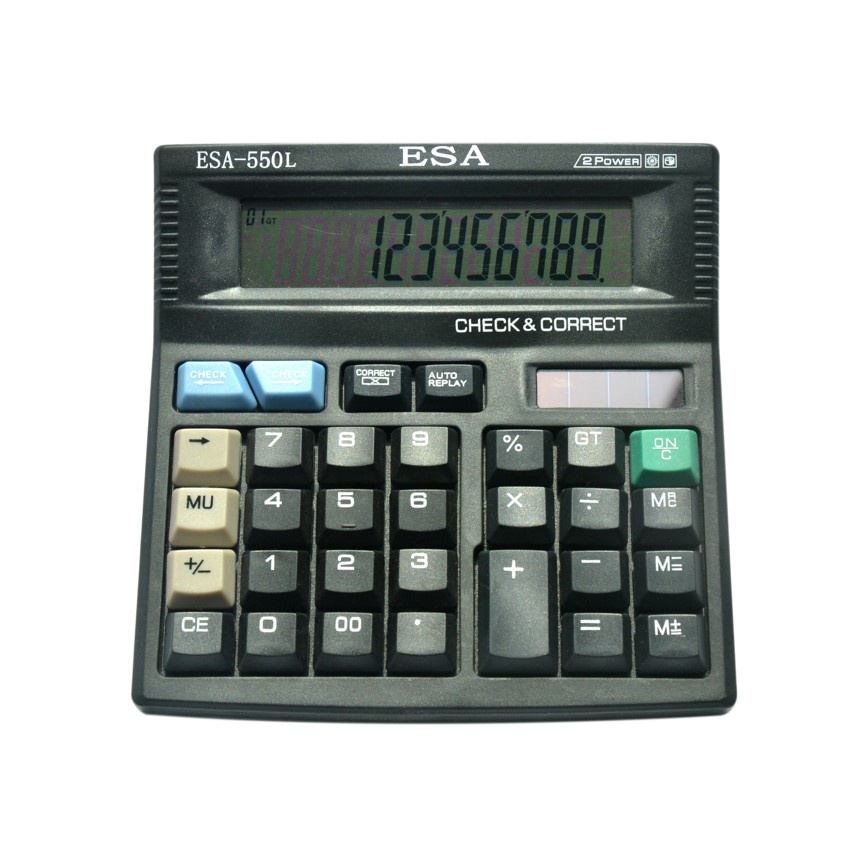 

Kalkulator Check Correct 12 Digits Warna Hitam Murah Free Baterai
