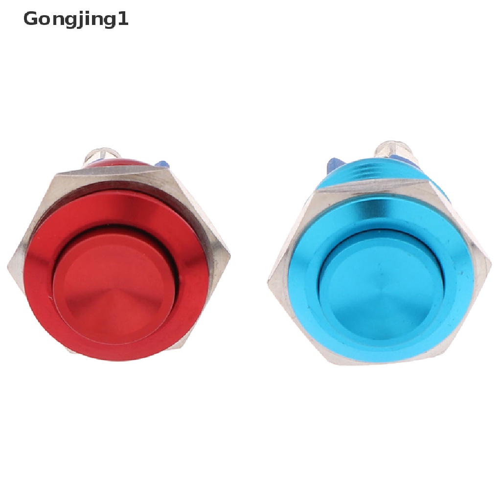 Gongjing 1pc Tombol Tekan Momentary 16mm Anti Air