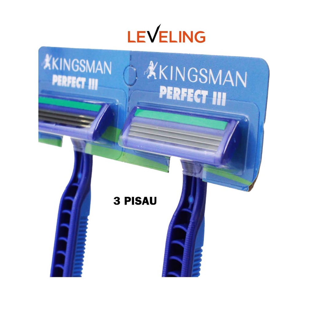 KINGSMAN - Kerokan Jenggot 12pcs / Satu Lusin Cukuran Kumis Shaver 2 Pisau dan 3 Pisau