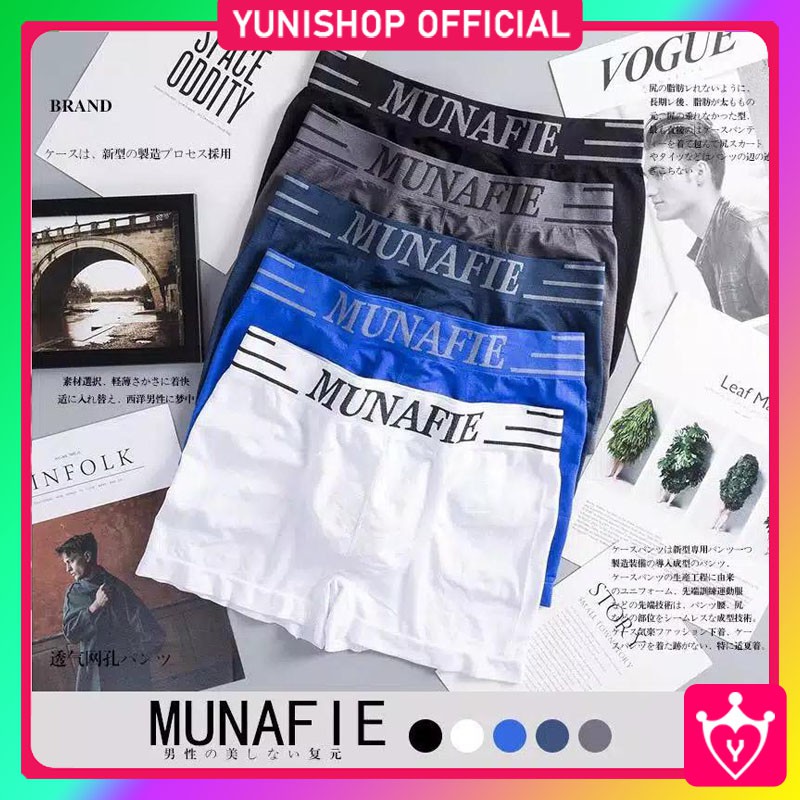 Celana Dalam Boxer Munafie Pria / CD Boxer Munafie Men UnderPants Underware Impor Premium / TS-87