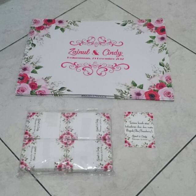 

Tag Terima kasih / kupon penukaran souvenir / label kepada undangan 20 ribu isi 100