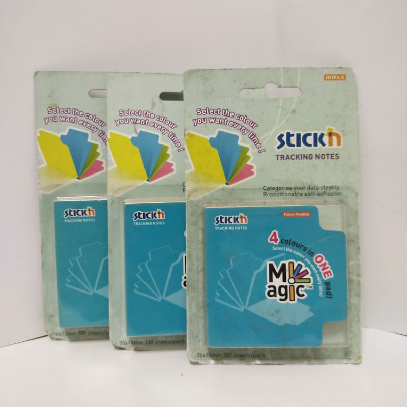 

Stickn notes 4 colours in one pad magic