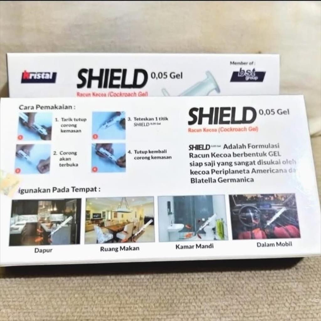 Shield 0.05 Gel 30Gr umpan basmi anti kecoa cockroach Fipronil