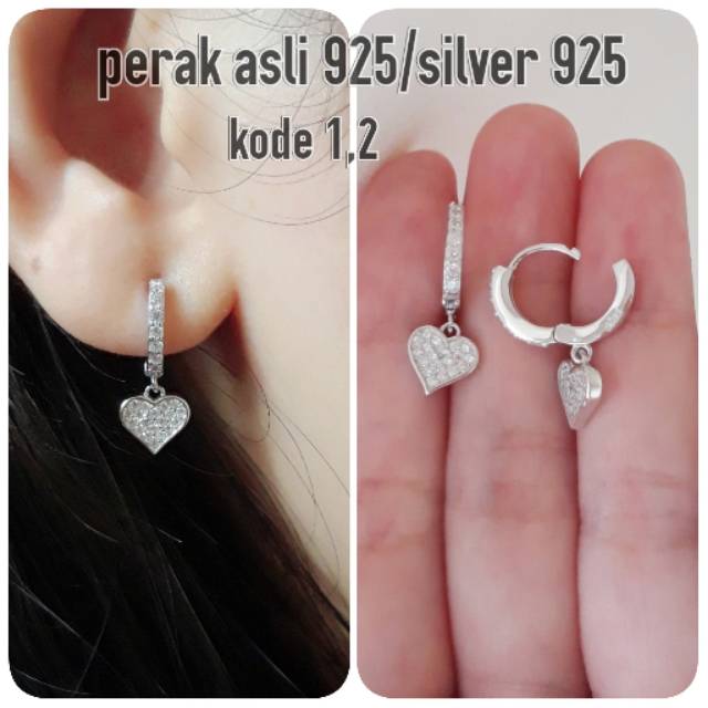 ANTING JEPIT GANTUNG PERAK ASLI 925 LAPIS EMAS