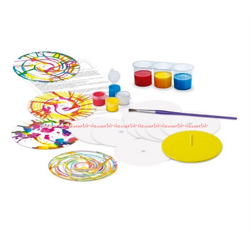 4M Spin Art Fun Creations Create Beautiful Patterns Mainan Melukis Model Spinner Berputar