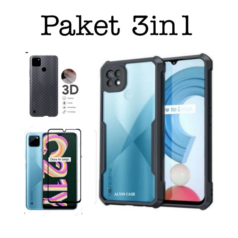 PROMO Case REALME C21Y C12 C25 Hard Case Sockproof Transparan Casing