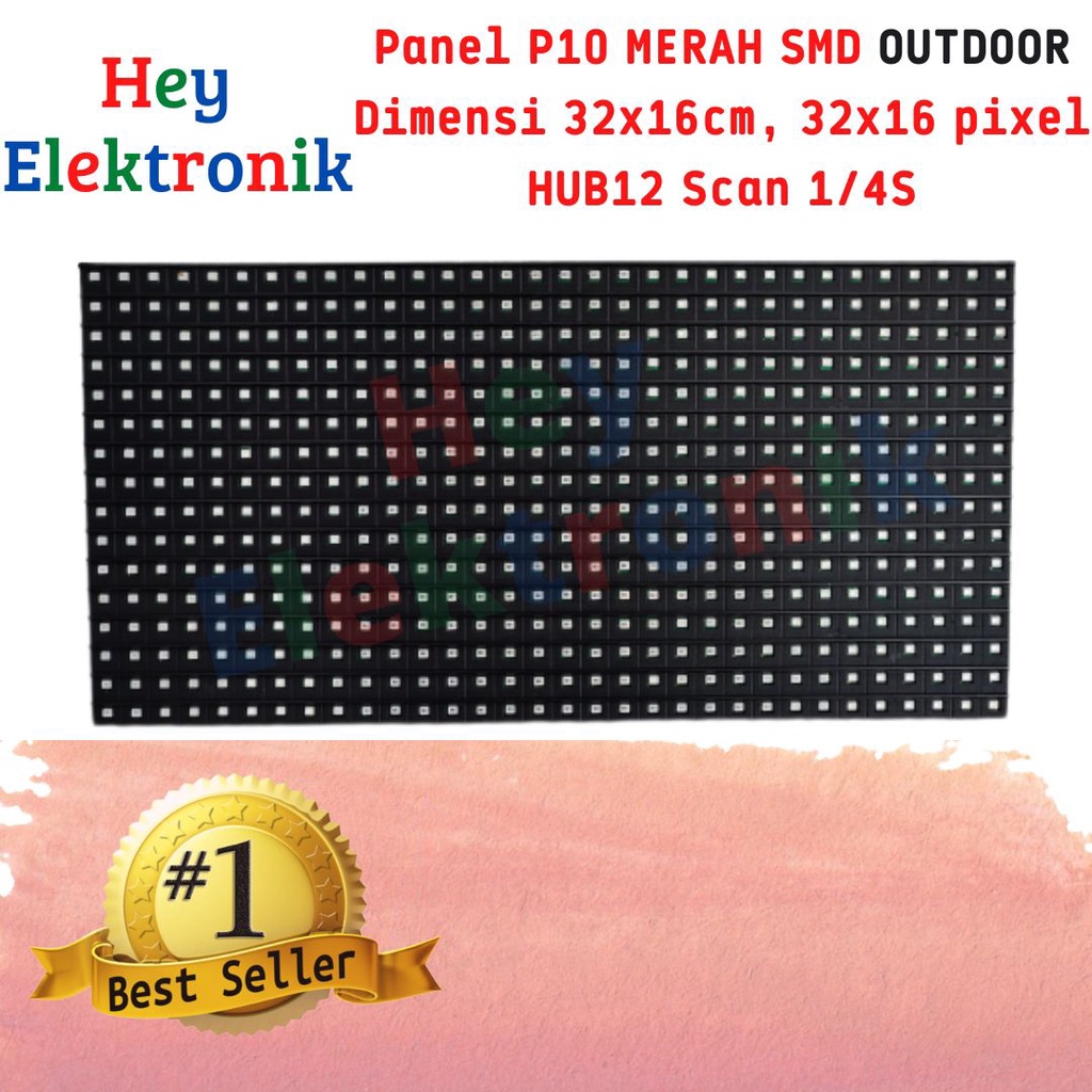 Panel Module model Led P10 Merah Outdoor SMD Running Text