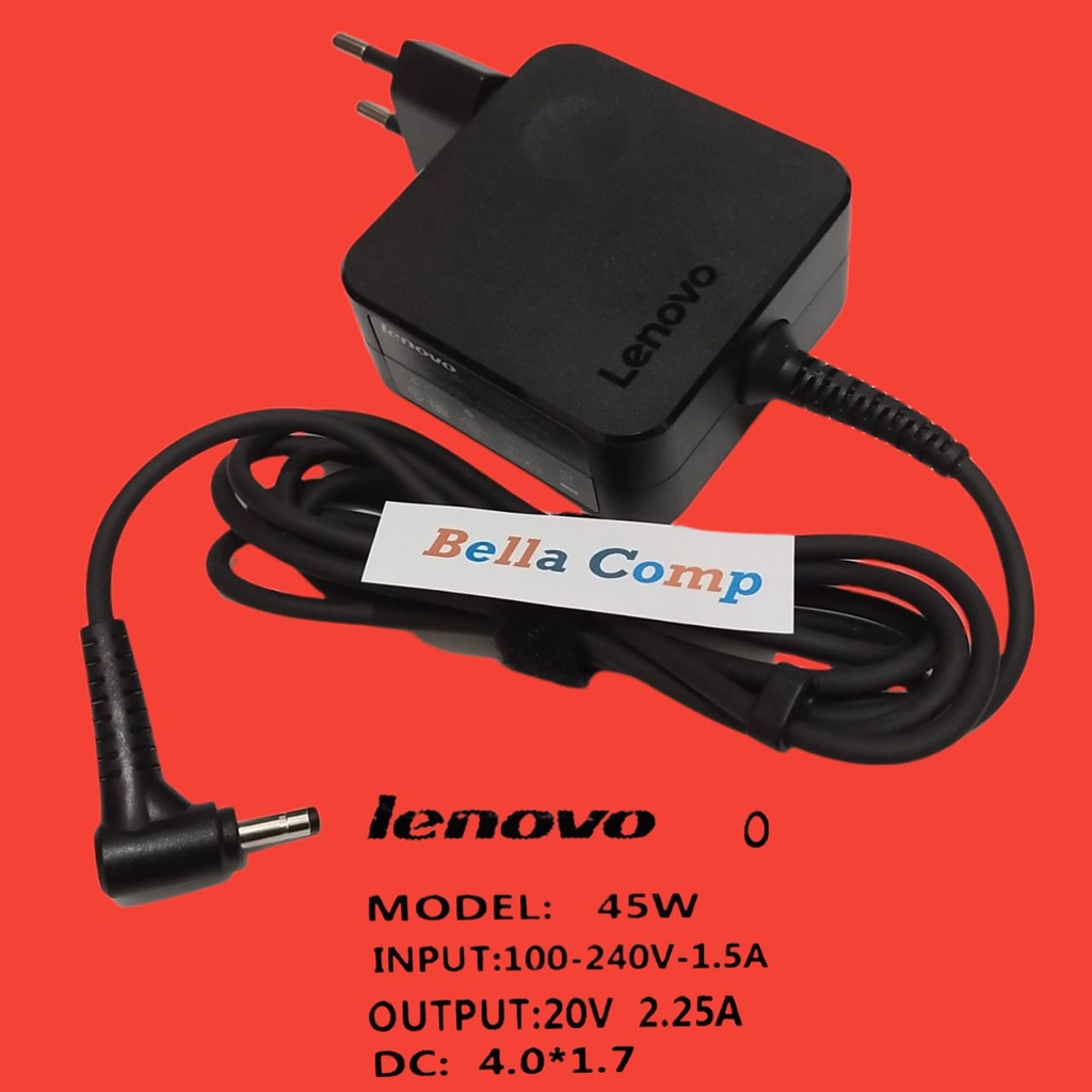 20V 2.25A 45W 4.0*1.7MM AC Adapter Charger UNTUK Lenovo YOGA 310 510 520 710 11 14 15 MIIX5 7000 Air 12 13 Ideapad 320 100 110 N22 N42 Flex 4 1130 Flex 5 1470