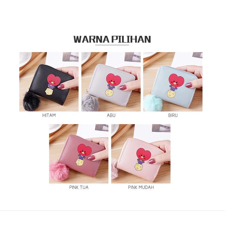 (COD) Dompet Wanita Dompet Kartu Import Murah Dompet Koin Cantik Women Fashion