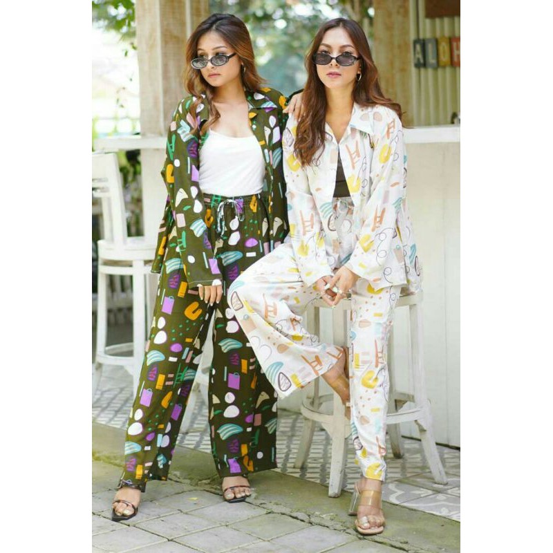 (RAYON PREMIUM)Dailly set/baju setelan wanita/pajamas wanita/baju rayon set wanita/baju set