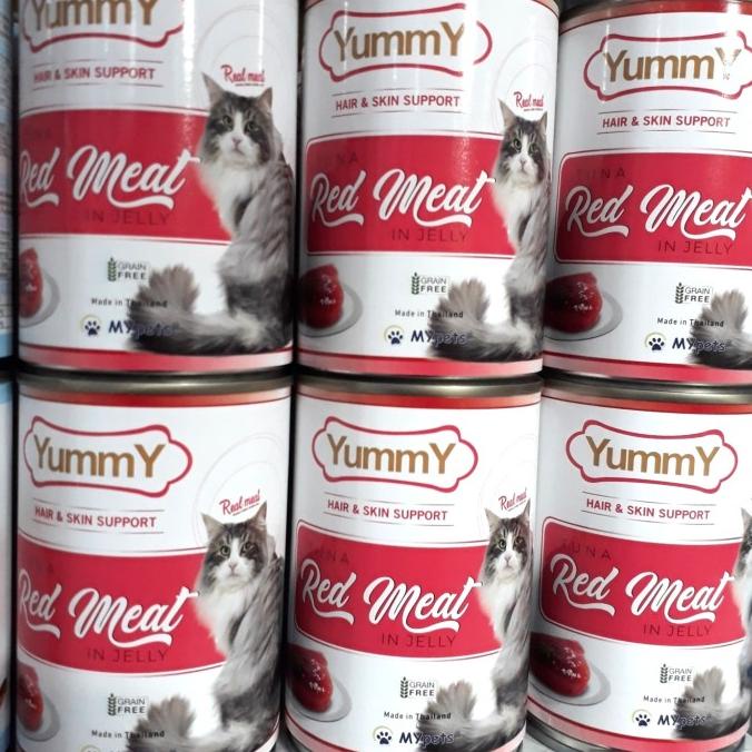 

( 12caned ) Grab Gojek Yummy Kaleng Tuna Red Meat in Jelly 400gr Wet ---Termurah---