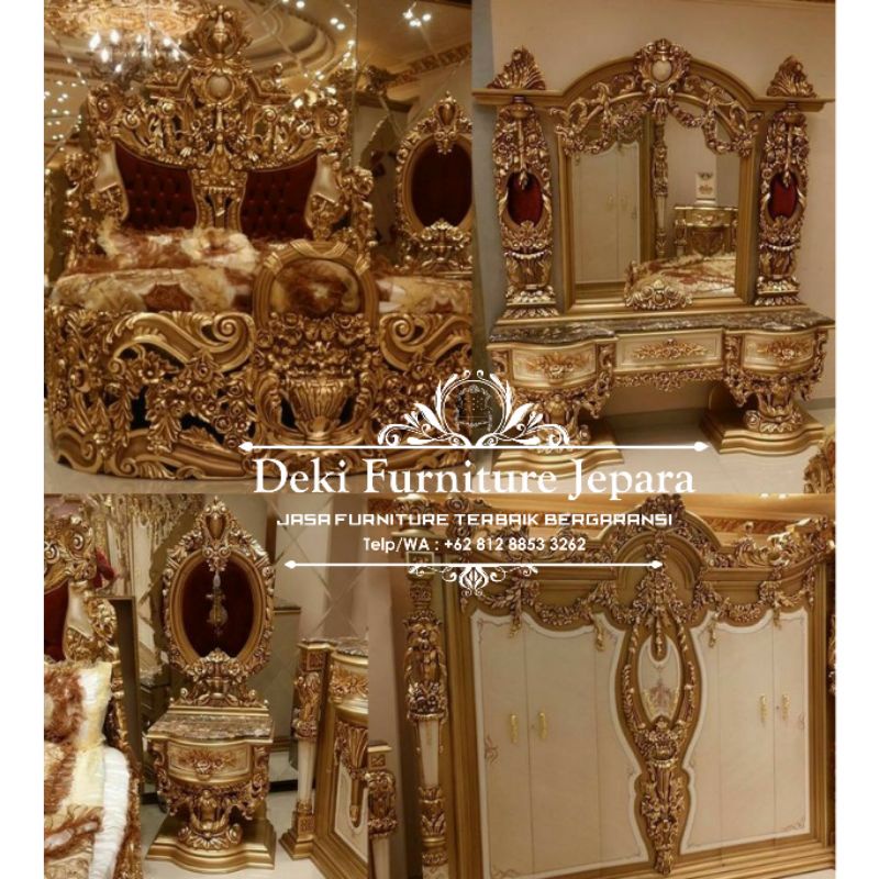 KAMAR SET TEMPAT TIDUR UKIR JEPARA MEWAH TERBARU KLASIK MODERN CUSTOM FURNITURE JEPARA MEBEL KAYU