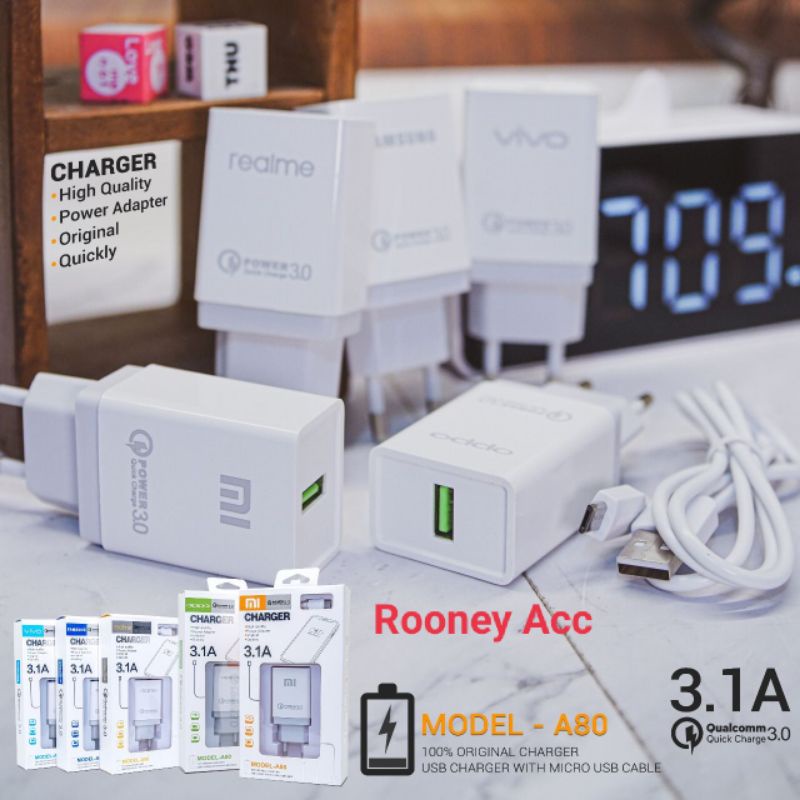 TRAVEL CHARGER BRANDED MODEL A-80 3.1A GROSIR MURAH CES HP BRANDED MURAH CHARGER BRANDED MODEL A-80 