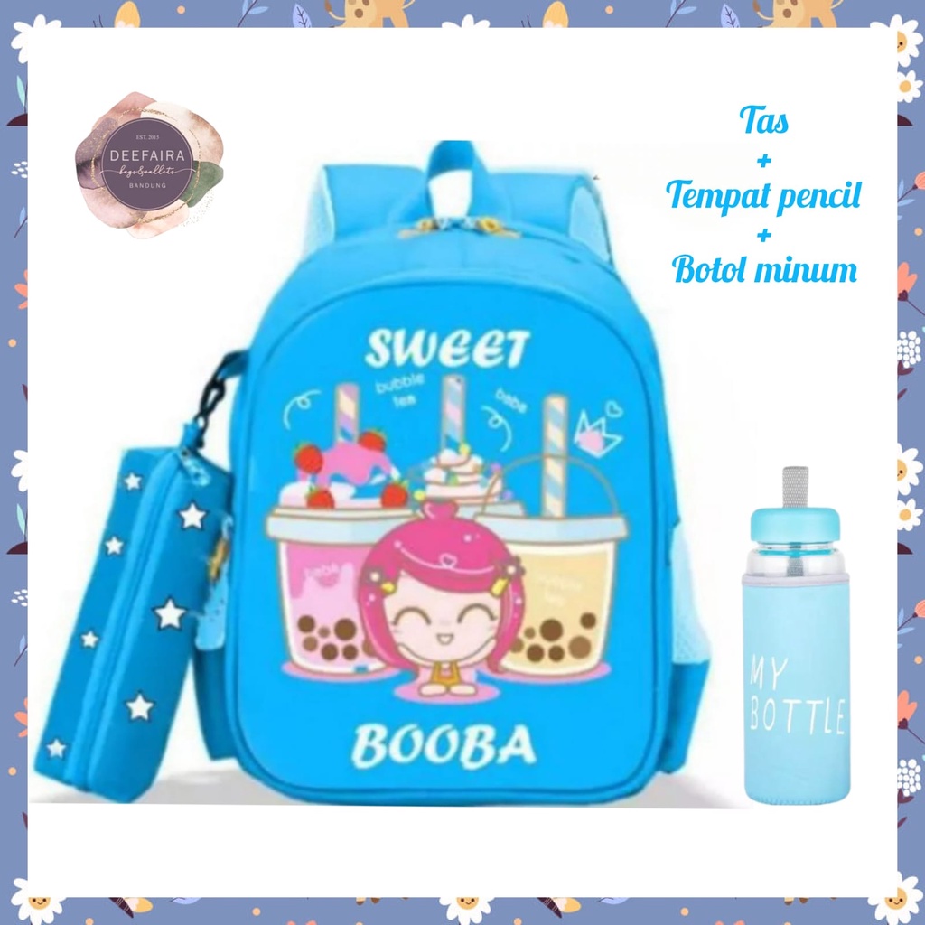 Tas Sekolah Anak Perempuan Model Sw33at B0ba 3 In 1 Tas Anak Paud Tk Sd